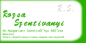 rozsa szentivanyi business card